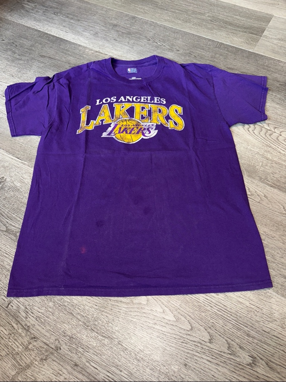 NBA Los Angeles Lakers Purple and Yellow Short Sleeve Tee